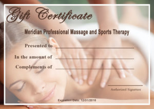 Meridian Professional Massage and Sports Therapy Gift Certificate